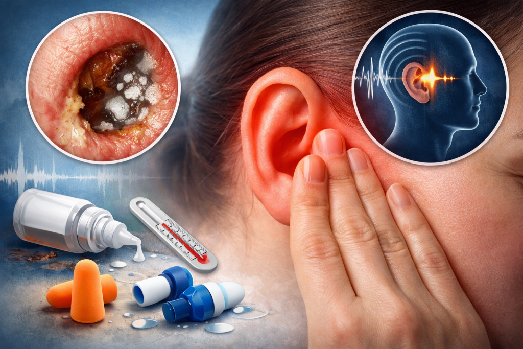 Bolezni ušes in preventiva s čepki za ušesa po meri iz PopolnSluh