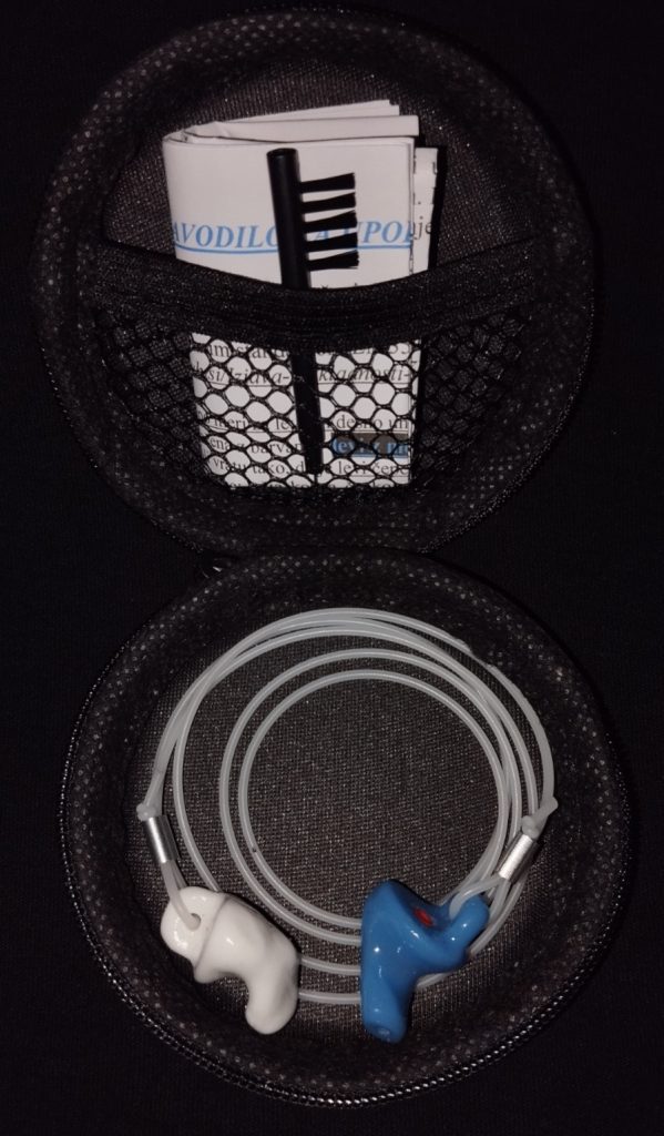 čepki za ušesa - modro - beli